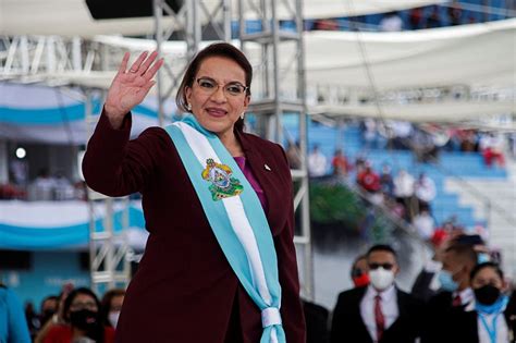 Honduras inaugurates first female president, Harris vows closer US ties