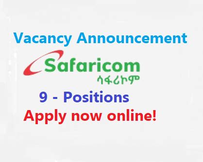 Safaricom Communication Ethiopia Vacancy Announcement | Jan 2023 - Sewasew