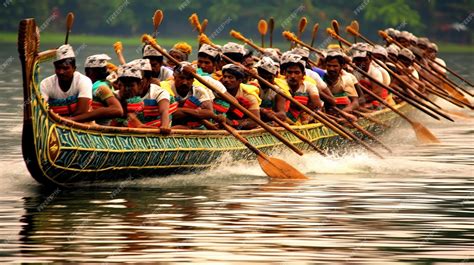 Premium AI Image | Onam boat race Happy onam Onam festival Generative ai