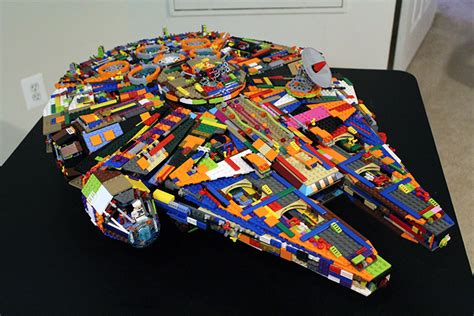 Artist Builds a Multicolored Version of the LEGO Star Wars Ultimate Collector's Millennium Falcon