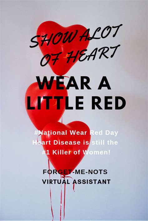 #National Wear Red Day - Show A lot of Heart / Wear A Little Red | Inspirational quotes ...