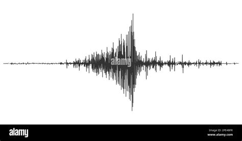 Earthquake seismograph wave, isolated vector low and high richter scale ...