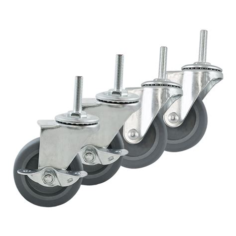 Houseables Caster Wheels, Casters, Set of 4, 3 Inch, Rubber, Heavy Duty ...