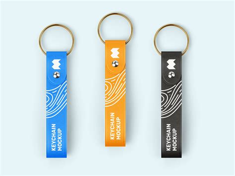 Free strap keychain mockup - Mockups Design