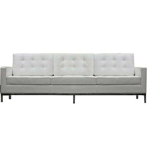 Florence Knoll Style Sofa Couch - Leather