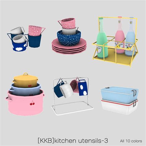 [KKB]kitchen utensils-3 in 2024 | Sims 4, Sims 4 cc möbel, Sims 4 mods