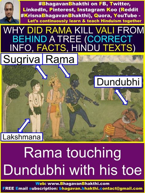 Why did Rama kill Vali from behind a tree (correct info) (secretly, hiding)? | How Rama killed ...