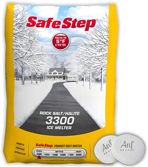 Amazon.com : ANF BRANDS (50 Lbs) - SafeStep 3300 Fast Acting Rock Salt, Ice & Snow Melter Sodium ...