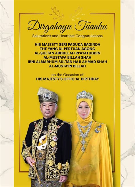 Agong’s Birthday l 8 June 2020 | Hearty congratulations, Special events, Birthday