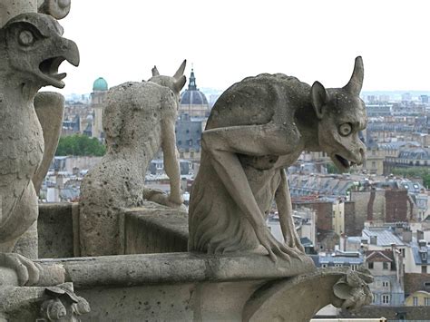 Gargoyles were used to move water off buildings. They usually had a ...