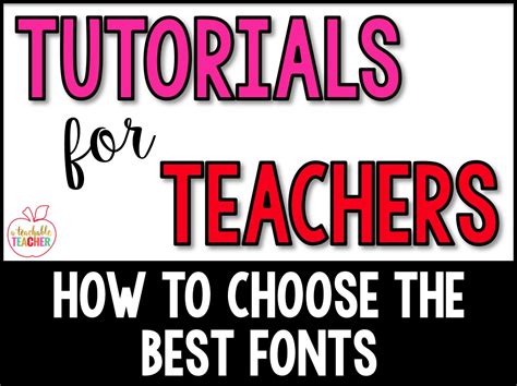 How to Choose the Best Fonts - A Teachable Teacher