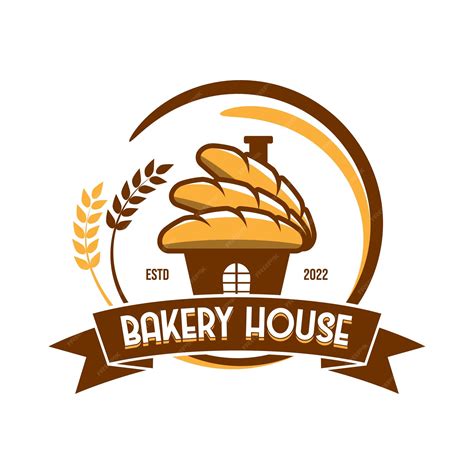 Premium Vector | Vintage bakery house logo template retro logo for bakery shop or cafe