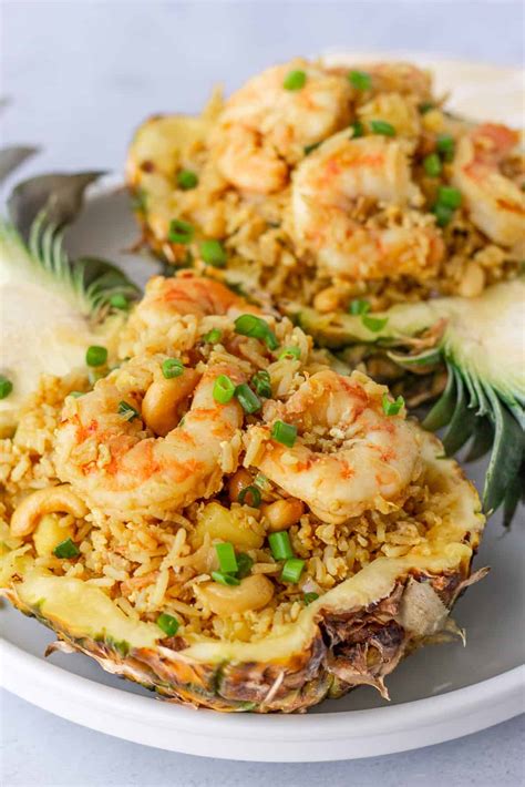 Thai Pineapple Fried Rice with Chicken and Shrimp | Thai Caliente