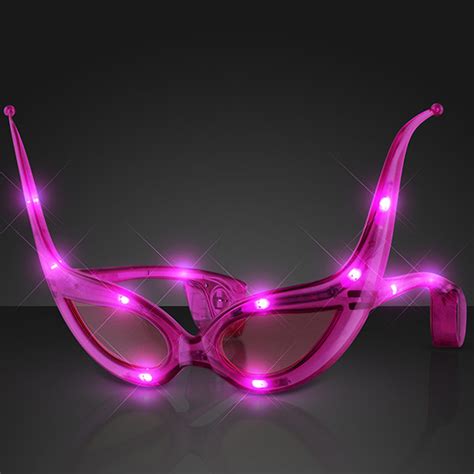 LED Pink Cat Eye Glasses