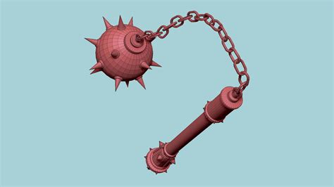 Medieval Flail Mace 01 - Earth Elemental 3D Model by gsommer