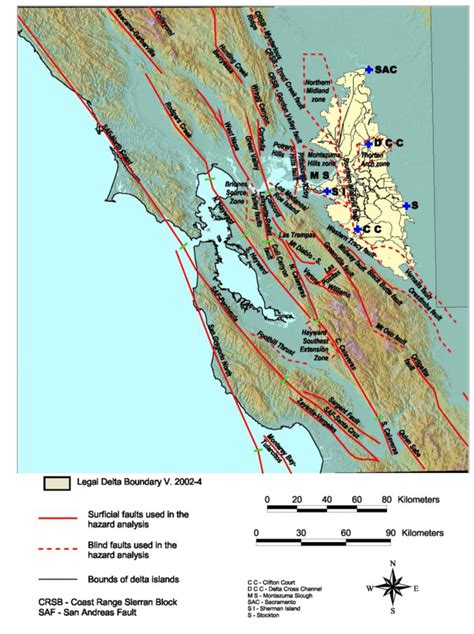 Active Faults of the San Francisco Bay Region. | Download Scientific ...