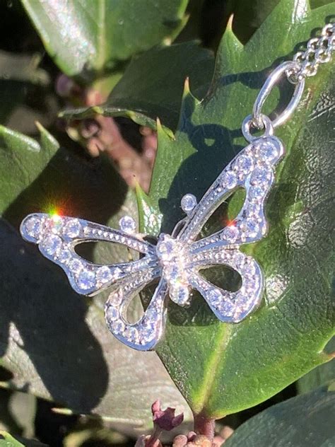 Tiffany & Co Platinum Diamond Butterfly Pendant Neckl… - Gem