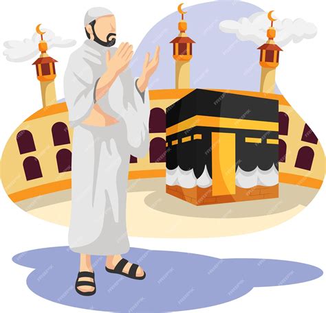 Premium Vector | Umrah and Hajj Pilgrimage Illustration