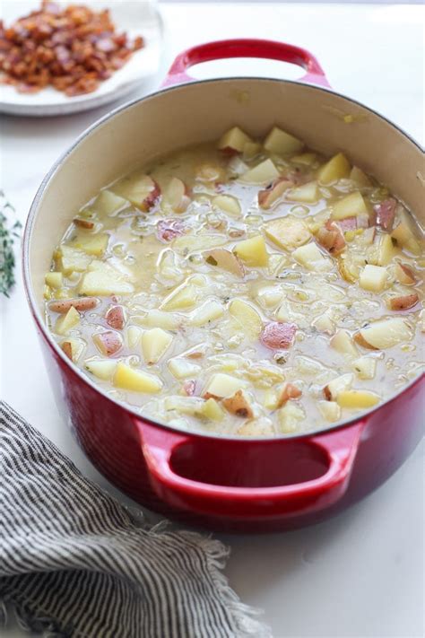 Creamy Potato Leek Soup with Bacon - The Real Food Dietitians