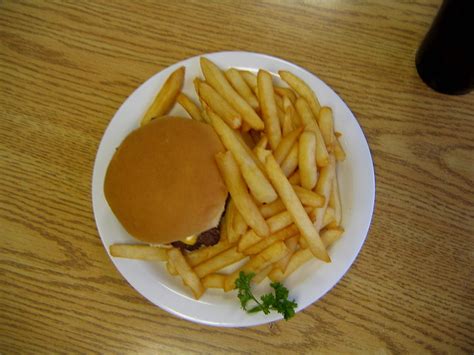 Cheeseburger | Free Stock Photo | Cheeseburger and fries | # 17822