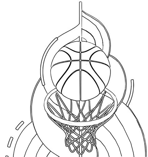Coloring page 2023 FIBA Basketball World Cup : Basketball hoop 6