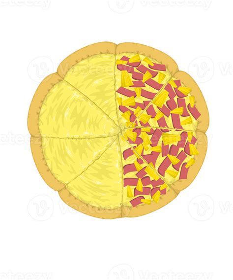 Pizza Hawaiian and cheese, pineapple, ham on top 24595379 PNG