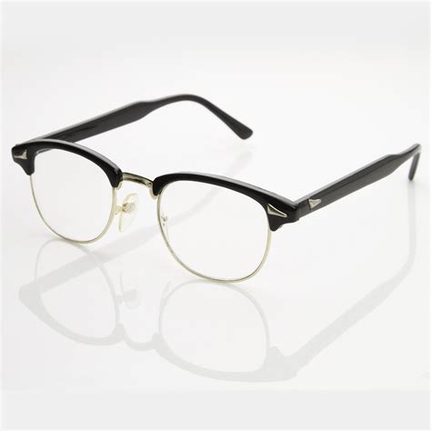 Vintage Thin Horned Rim Half Frame Glasses - zeroUV