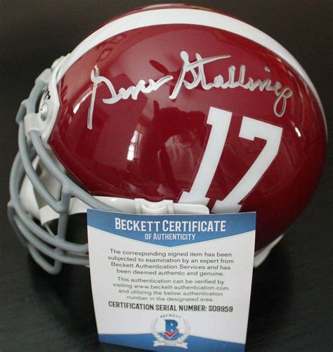 Amazon.com: Gene Stallings Signed Alabama Mini Football Helmet w/Beckett COA S09959 ...