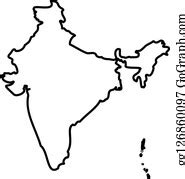 530 Royalty Free Black And White Map Of India Vectors - GoGraph
