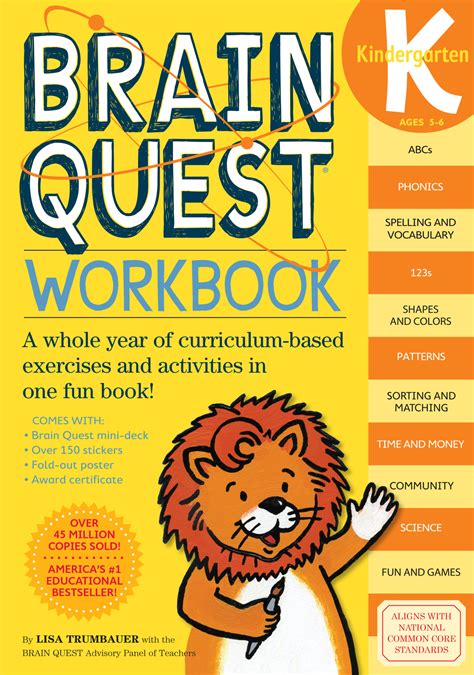 Brain Quest Workbook: Kindergarten Paperback - Grandrabbit's Toys in ...