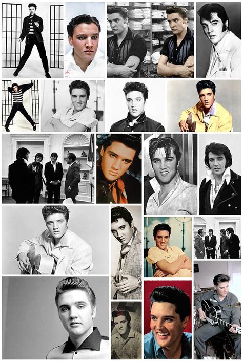 Elvis Presley Collage Painting by Celestial Images | Pixels