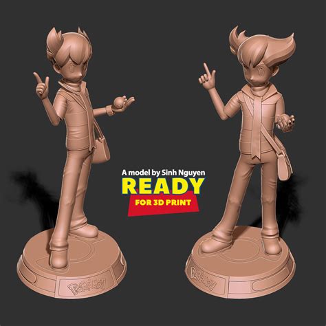 Free 3D file Barry - Pokemon Fanart・Template to download and 3D print・Cults