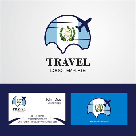 Travel Guatemala Flag Logo and Visiting Card Design 14340463 Vector Art at Vecteezy