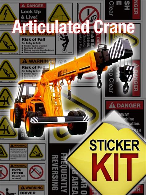 Articulated Crane Safet Sheet | Safety Stickers | Safety Decals