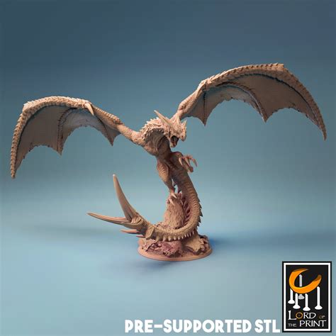 Wyvern 3d Printed Miniature for Tabletop Rpgsdungeons and - Etsy UK