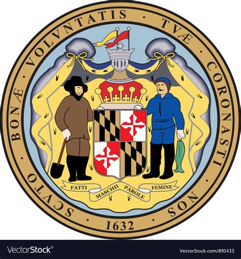 Maryland seal Royalty Free Vector Image - VectorStock