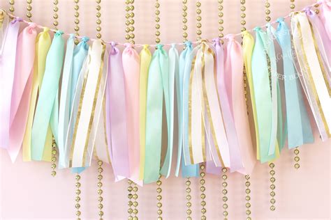 Pastel Rainbow Ribbon Garland – JacqsCraftyCorner