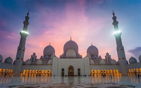 HD wallpaper: 4k, Abu Dhabi, Sheikh Zayed Mosque, building exterior ...