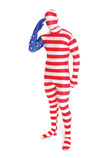 USA Flag Morphsuit Costume - Men's - Party On!