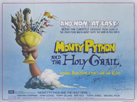 MONTY PYTHON AND THE HOLY GRAIL (1975) POSTER, BRITISH, SIGNED BY JOHN ...