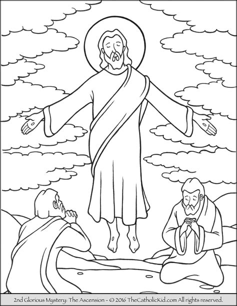 Glorious Mysteries Rosary Coloring Pages - The Catholic Kid