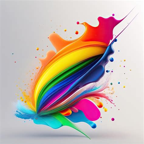 Premium AI Image | Rainbow paint splash