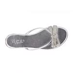 Olivia Miller Womens Frosting Flat Sandals, Color: Silver - JCPenney