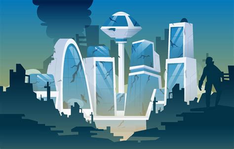 Dystopia Future City 7404235 Vector Art at Vecteezy