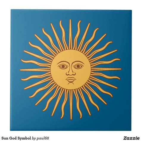 Sun God Symbol Tile | Zazzle | Sun art, Stencil painting on walls, Moon art