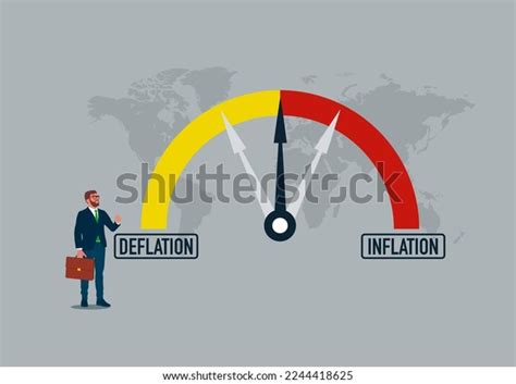 Deflation Inflation Gauge Vision See Business Stock Vector (Royalty ...