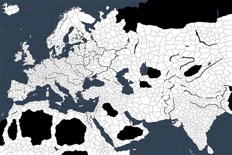 Blank map from Crusader Kings 3 (Europe, North Africa, India, and ...