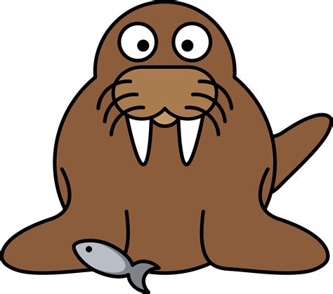 Clipart - Cartoon Walrus