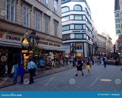 Budapest street view editorial photography. Image of european - 76616307