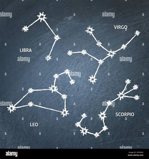 Zodiac sign leo on starry Stock Vector Images - Alamy